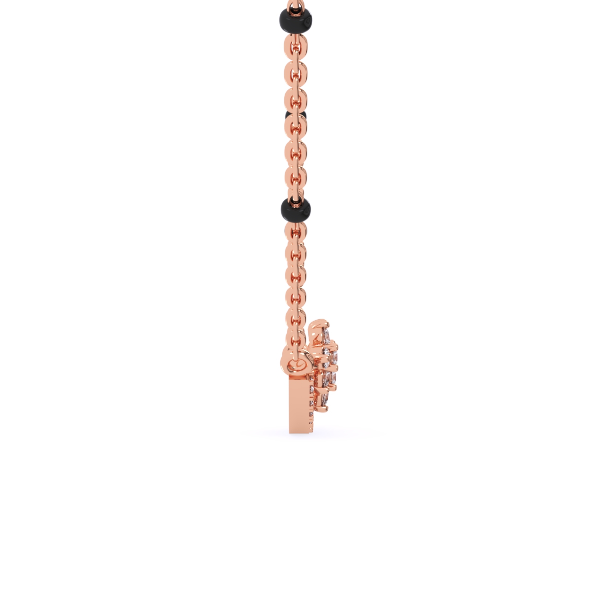 Blossom Flower Round Diamond Mangalsutra